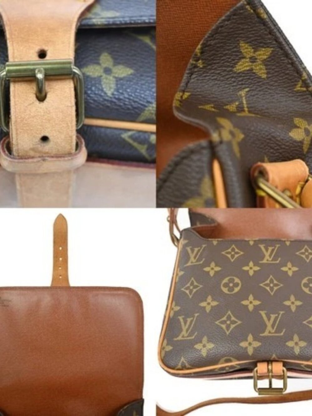 LOUIS VUITTON Cartouchiere MM Shoulder Bag Monogram Leather Brown M51253 85ZA183 - Picture 10 of 15